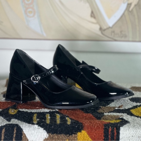 NWOB Women’s Rachel Zoe Block Heel Mary Jane Shoe Livia black 6.5 - Picture 6 of 16